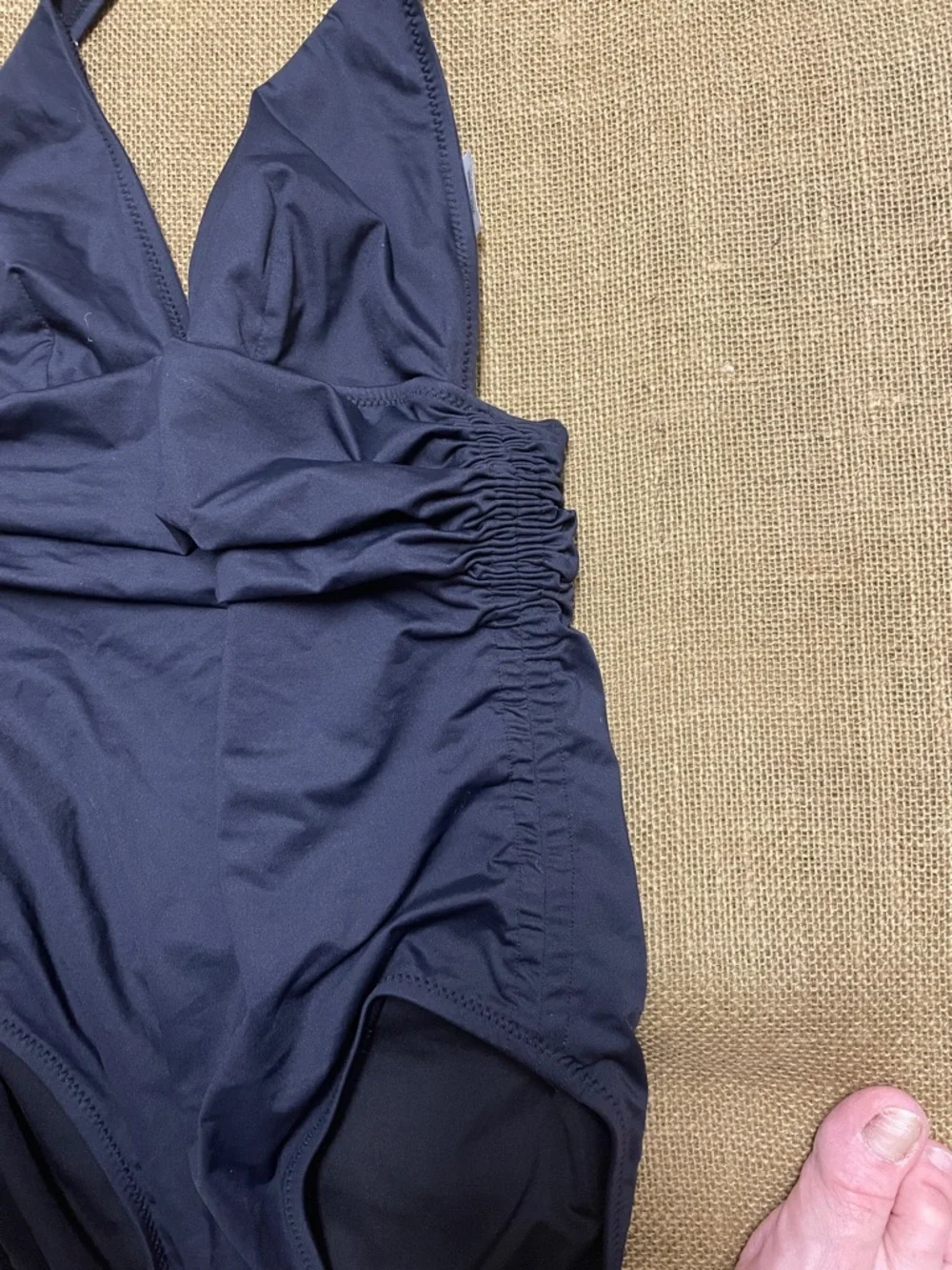 Dkny black Halter Ruched One-Piece Swimsuit - Picture 3 of 5